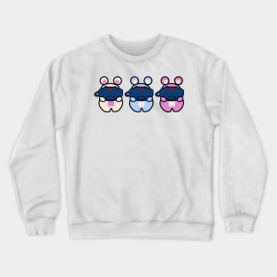 Three Chibis (Sipping Tea) Crewneck Sweatshirt